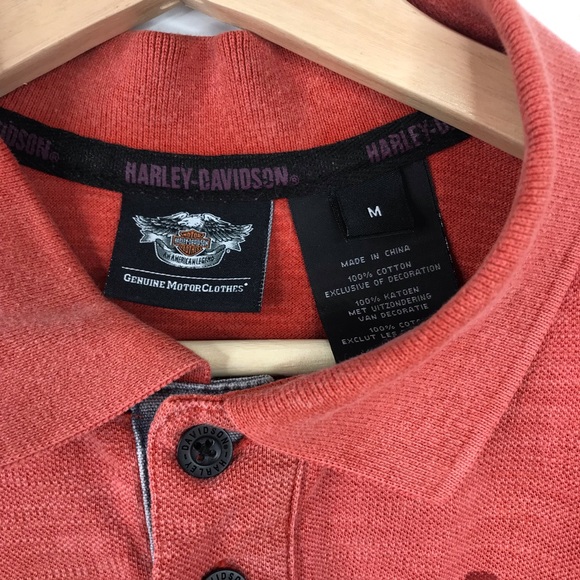 Harley Davidson Short Sleeve Skull Logo Polo - Picture 4 of 8